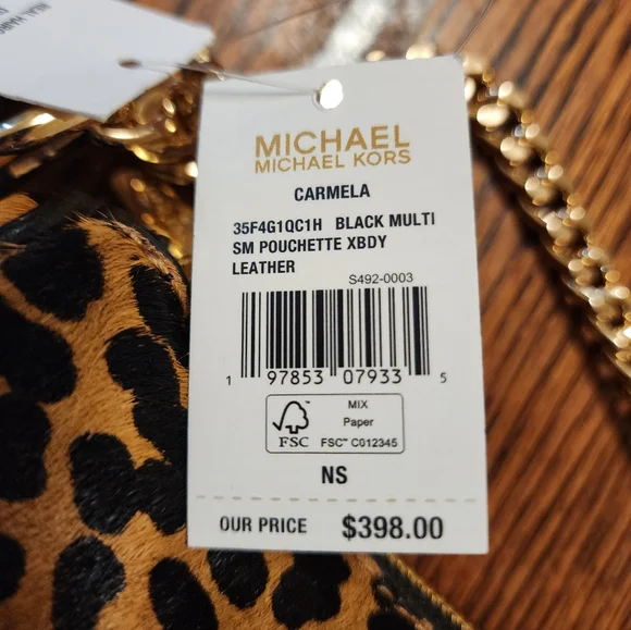 Michael Kors Carmela Leopard Print Women's Small Bag - Picture 13 of 13